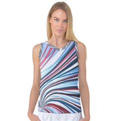 Wavy Stripes Background Women s Basketball Tank Top