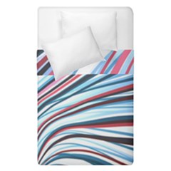 Wavy Stripes Background Duvet Cover Double Side (single Size) by Simbadda