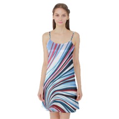 Wavy Stripes Background Satin Night Slip