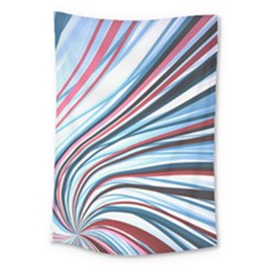 Wavy Stripes Background Large Tapestry