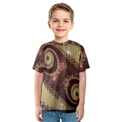 Space Fractal Abstraction Digital Computer Graphic Kids  Sport Mesh Tee