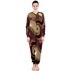 Space Fractal Abstraction Digital Computer Graphic Onepiece Jumpsuit (ladies)  by Simbadda