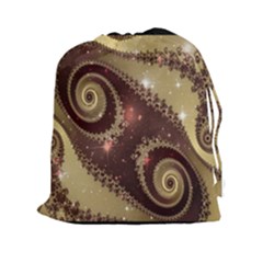 Space Fractal Abstraction Digital Computer Graphic Drawstring Pouches (xxl)