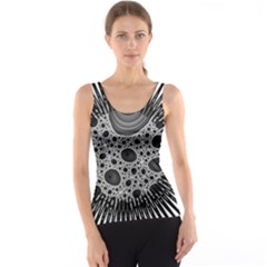 Fractal Background Black Manga Rays Tank Top by Simbadda