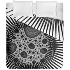 Fractal Background Black Manga Rays Duvet Cover Double Side (california King Size)