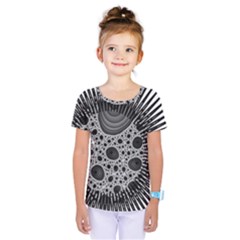 Fractal Background Black Manga Rays Kids  One Piece Tee