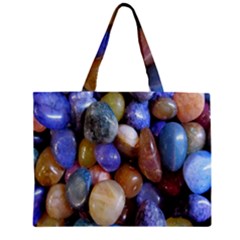 Rock Tumbler Used To Polish A Collection Of Small Colorful Pebbles Zipper Mini Tote Bag by Simbadda