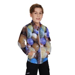 Rock Tumbler Used To Polish A Collection Of Small Colorful Pebbles Wind Breaker (kids) by Simbadda