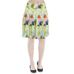 Summer House And Garden A Completely Seamless Tile Able Background Pleated Skirt