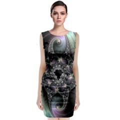 Magic Swirl Sleeveless Velvet Midi Dress