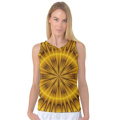 Fractal Yellow Kaleidoscope Lyapunov Women s Basketball Tank Top