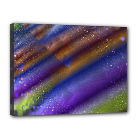 Fractal Color Stripes Canvas 16  x 12 