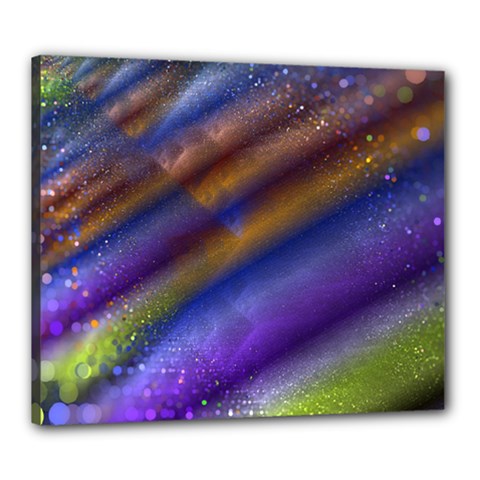 Fractal Color Stripes Canvas 24  x 20 