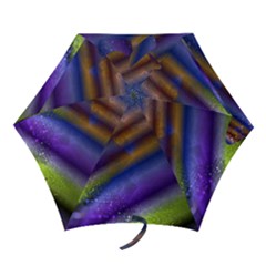 Fractal Color Stripes Mini Folding Umbrellas