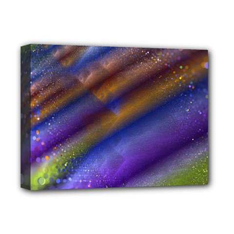 Fractal Color Stripes Deluxe Canvas 16  x 12  