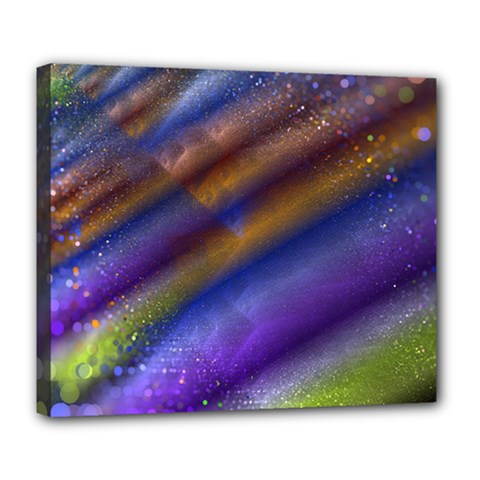 Fractal Color Stripes Deluxe Canvas 24  x 20  