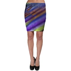 Fractal Color Stripes Bodycon Skirt