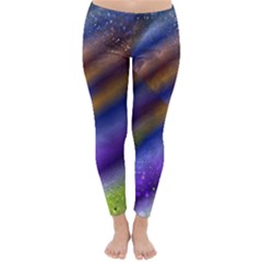 Fractal Color Stripes Classic Winter Leggings