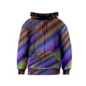 Fractal Color Stripes Kids  Zipper Hoodie View1