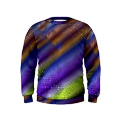 Fractal Color Stripes Kids  Sweatshirt