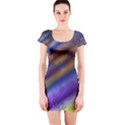 Fractal Color Stripes Short Sleeve Bodycon Dress View1