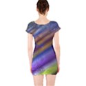 Fractal Color Stripes Short Sleeve Bodycon Dress View2