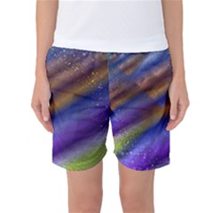 Fractal Color Stripes Women s Basketball Shorts