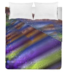 Fractal Color Stripes Duvet Cover Double Side (Queen Size)