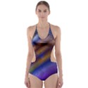 Fractal Color Stripes Cut-Out One Piece Swimsuit View1