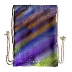 Fractal Color Stripes Drawstring Bag (Large)