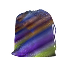 Fractal Color Stripes Drawstring Pouches (extra Large)