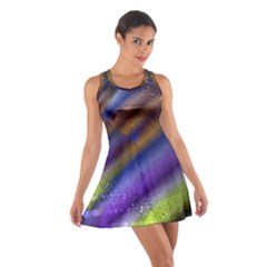 Fractal Color Stripes Cotton Racerback Dress