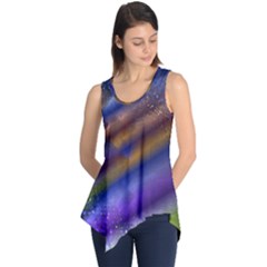 Fractal Color Stripes Sleeveless Tunic