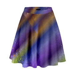 Fractal Color Stripes High Waist Skirt