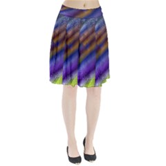 Fractal Color Stripes Pleated Skirt