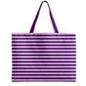 Horizontal Stripes Purple Zipper Mini Tote Bag View2