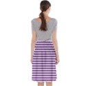 Horizontal Stripes Purple Midi Beach Skirt View2