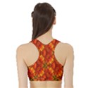 Background Flower Fractal Sports Bra with Border View2