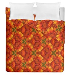 Background Flower Fractal Duvet Cover Double Side (queen Size)