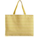 Horizontal Stripes Yellow Zipper Mini Tote Bag View1