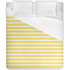 Horizontal Stripes Yellow Duvet Cover (california King Size)