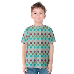 Large Colored Polka Dots Line Circle Kids  Cotton Tee