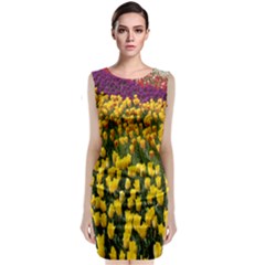 Colorful Tulips In Keukenhof Gardens Wallpaper Classic Sleeveless Midi Dress