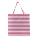 Horizontal Stripes Light Pink Grocery Tote Bag View1