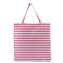 Horizontal Stripes Light Pink Grocery Tote Bag View2