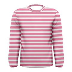 Horizontal Stripes Light Pink Men s Long Sleeve Tee by Mariart