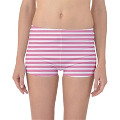 Horizontal Stripes Light Pink Reversible Bikini Bottoms by Mariart