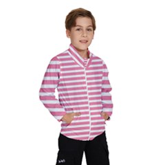 Horizontal Stripes Light Pink Wind Breaker (kids) by Mariart