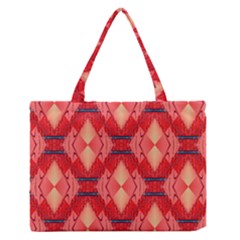 Orange Fractal Background Medium Zipper Tote Bag