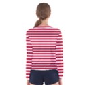 Horizontal Stripes Red Women s Long Sleeve Tee View2